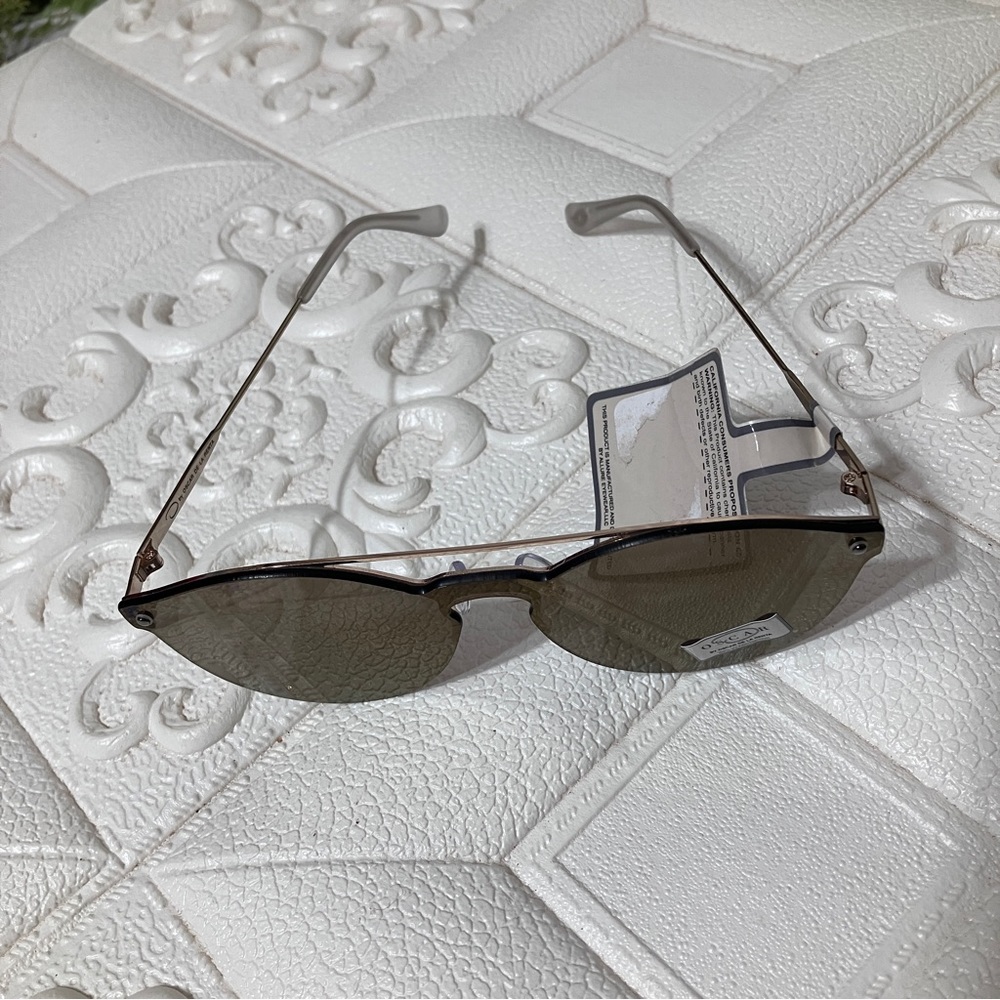 Oscar De La Renta Cat eye Brown Metal Frame Sunglasses NWT - Picture 6 of 6
